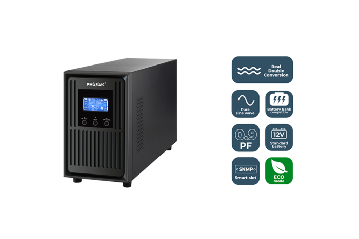 UPS Phasak Conqueror Pro 1000VA ONLINE LCD - Image 3